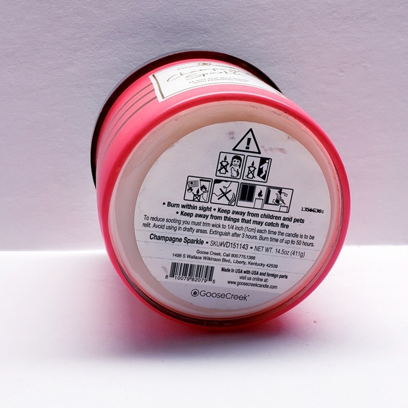 Goose Creek CHAMPAGNE SPARKLE Large 3-Wick Candle, 14.5 oz - Picture 4 of 5